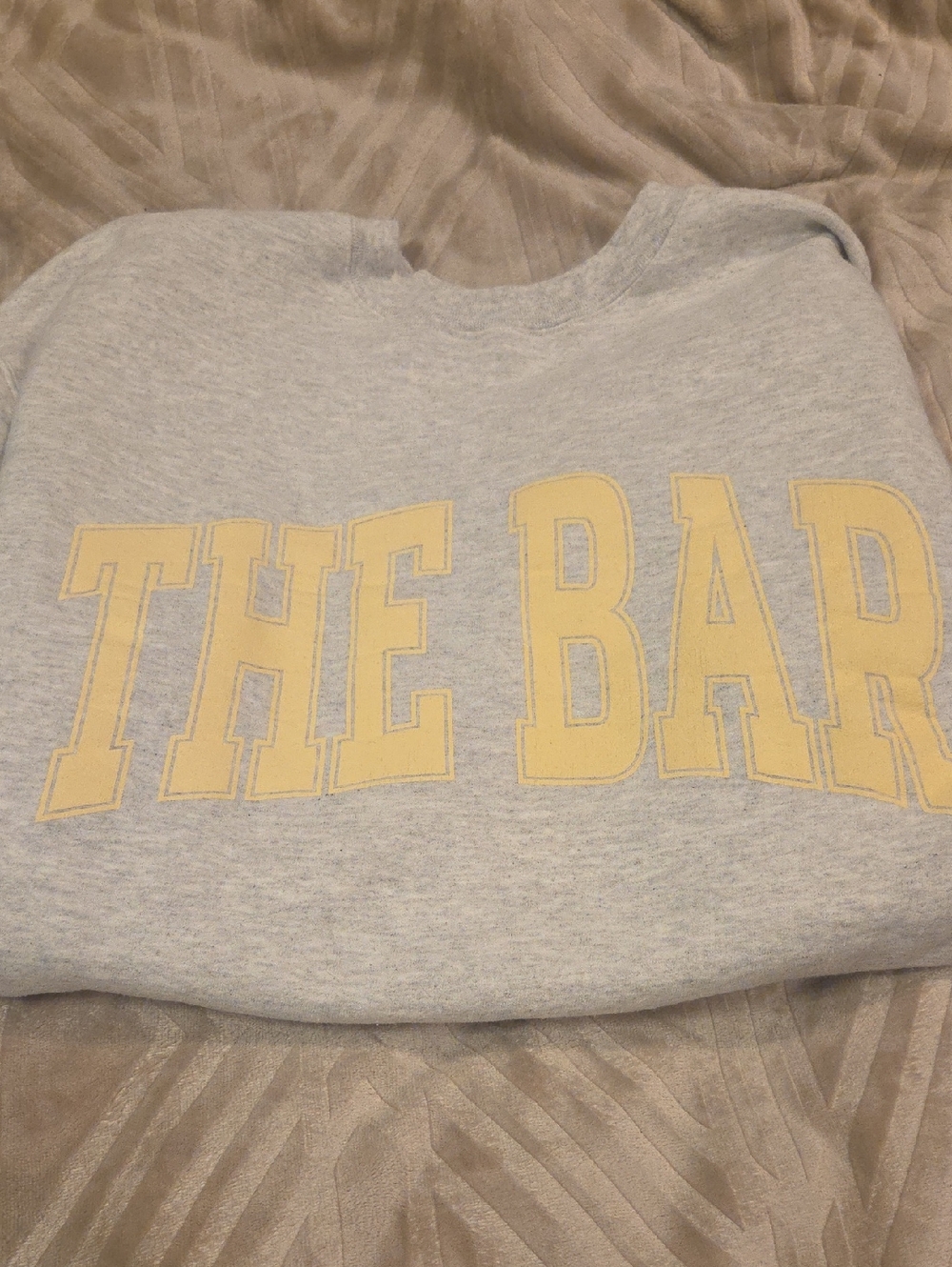 The Bar Light Gray Crewneck with Black Label